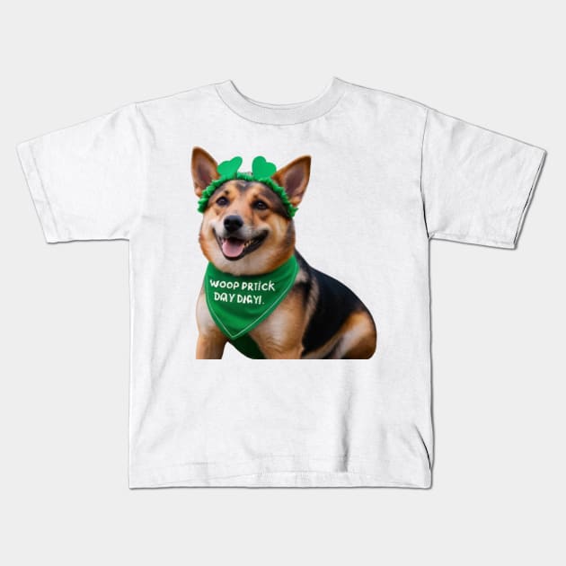 My spirit Pet:  woop St. Partick's day! Kids T-Shirt by benzshope